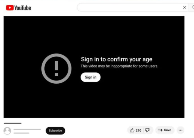 YouTube is on line with the new AI Age Certification System!